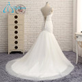 2017 Beading Pleat Tulle Rhinestone Wedding Dress Custom Made